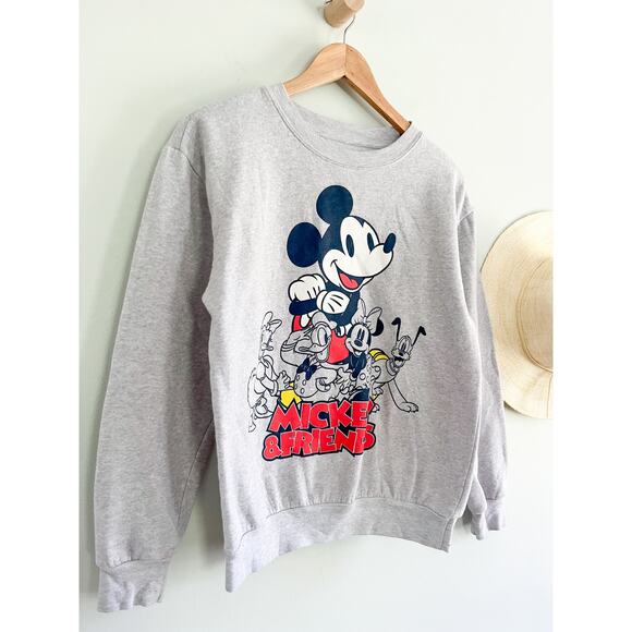 Disney | Mickey & Friends Sweatshirt | Heather Grey | Juniors' Size M (7-9) - Picture 3 of 8